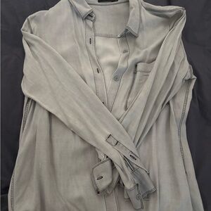 Talula Light Grayish Blue Denim Shirt